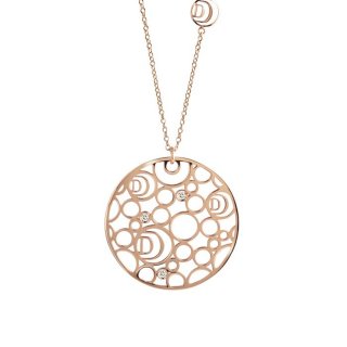 Damiani - Collierino In Oro Rosa - Diamante Rotondo