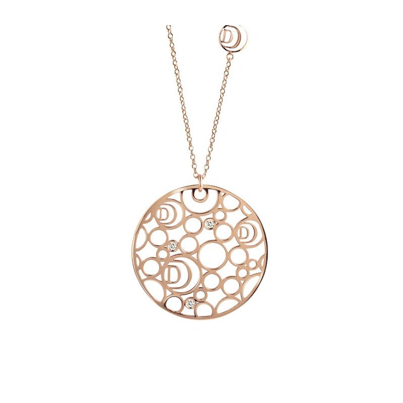Damiani - Collierino In Oro Rosa - Diamante Rotondo