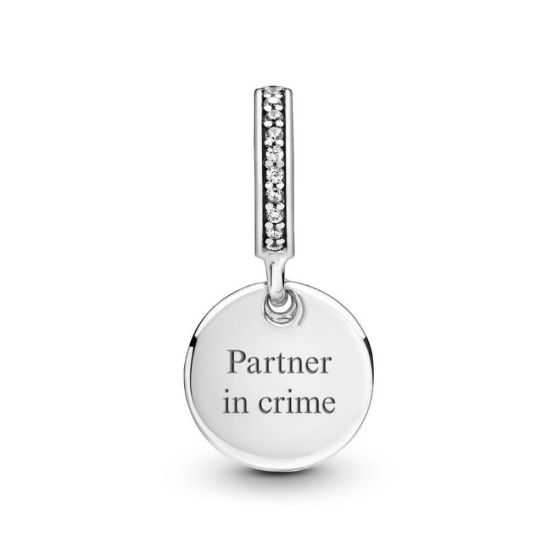 Charm Cerchio e Cuore Pendente da incidere
