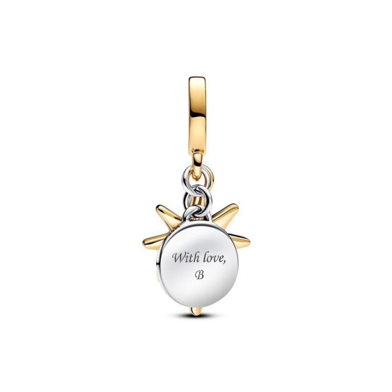 Charm Pendente Stella Polare da incidere con diamante creato in laboratorio