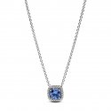 Collana Punto Luce Quadrato Blu