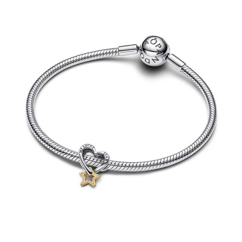 Charm Openwork Cuore e Stella "My Lucky Star"