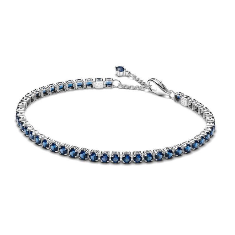 Bracciale Tennis con Pietre Blu