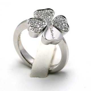 Salvini - Anello Quadrifoglio S - Oro Bianco - Diamante