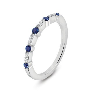 Salvini - Anello Oro Bianco - Diamante/Zaffiro