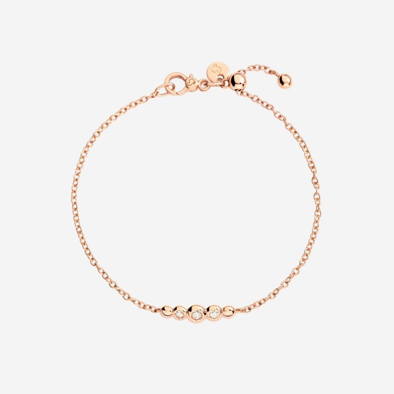 Dodo - Bracciale Bollicine - Oro Rosa & Diamanti