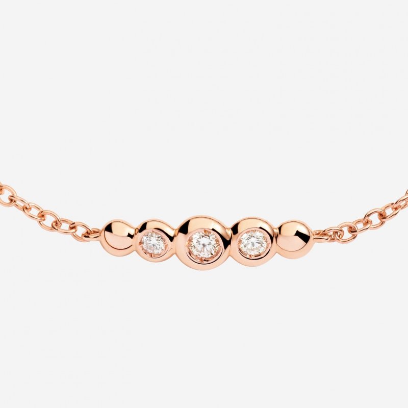 Dodo - Bracciale Bollicine - Oro Rosa & Diamanti
