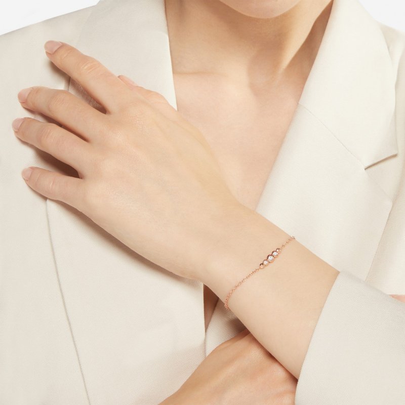 Dodo - Bracciale Bollicine - Oro Rosa & Diamanti