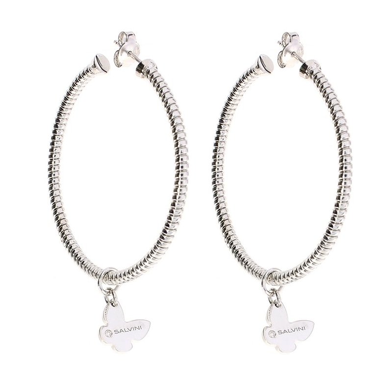 Salvini - Orecchini Minimal Pop - Oro Bianco - Diamante