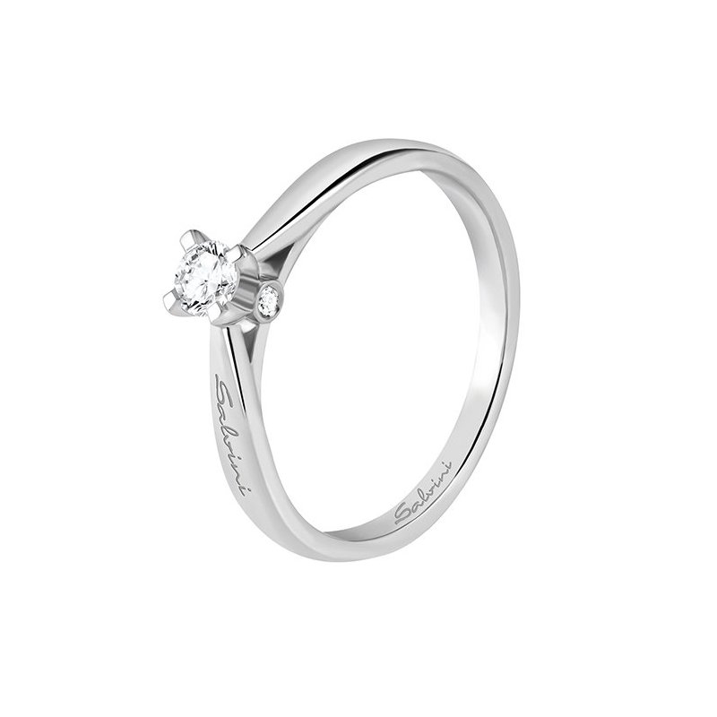 Salvini - Anello In Oro Bianco - Diamante Rotondo