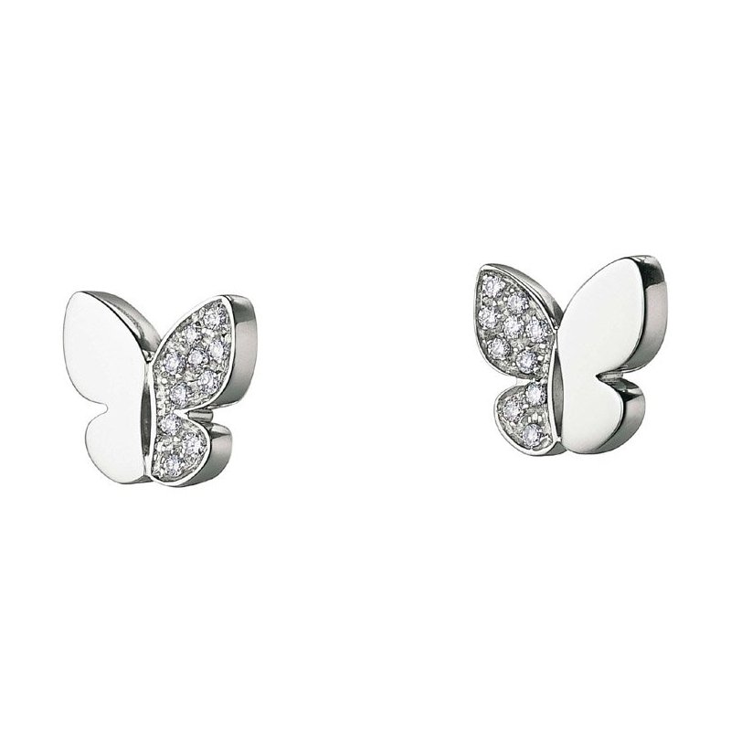 Salvini - Orecchini Farfalle - Oro Bianco - Diamante