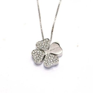 Salvini - Collierino Quadrifoglio S - Oro Bianco - Diamante