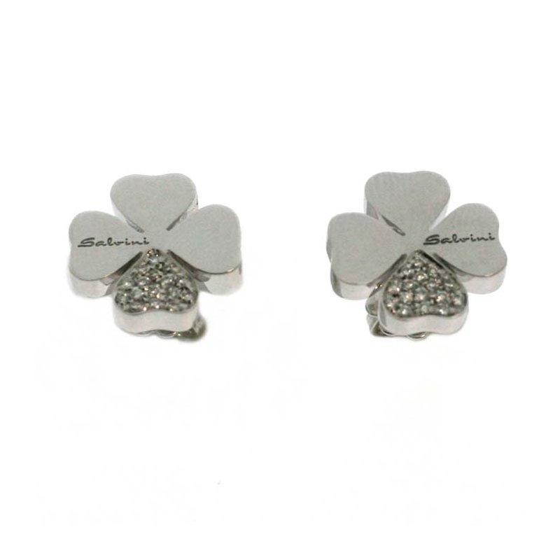 Salvini - Orecchini Quadrifoglio S - Oro Bianco - Diamante