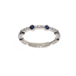 Salvini - Anello Candy - Oro Bianco - Diamante/Zaffiro