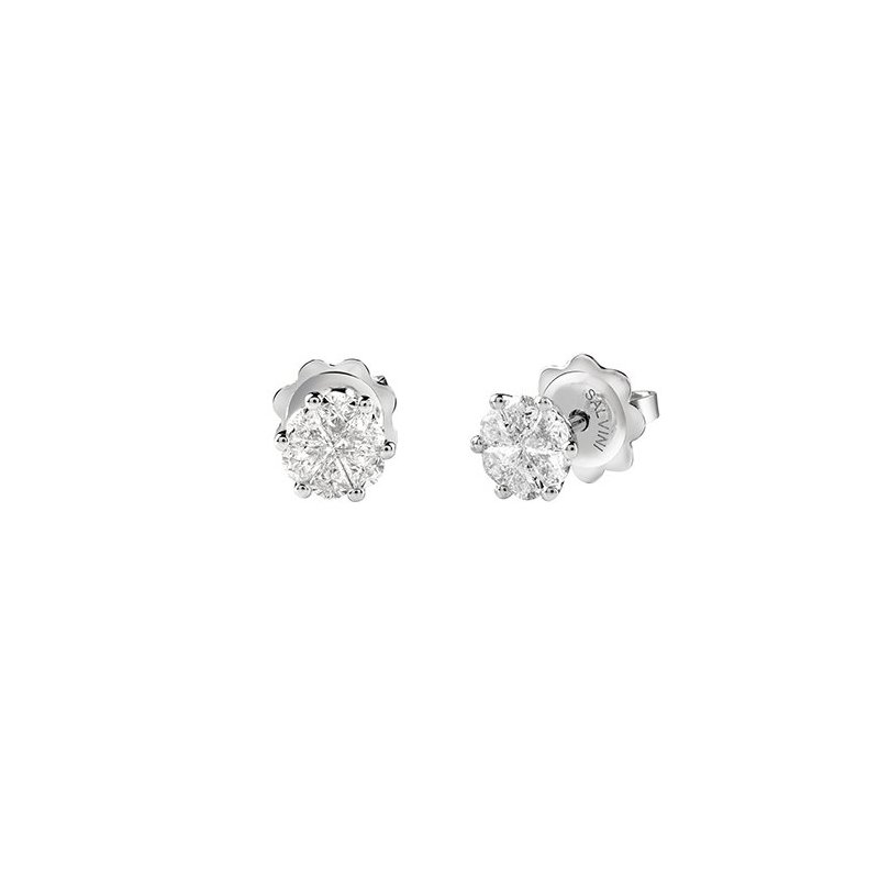 Salvini - Orecchini Petal Cut - Oro Bianco - Diamante