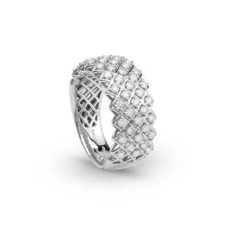 Salvini - Anello Intrecci S - Oro Bianco - Diamante