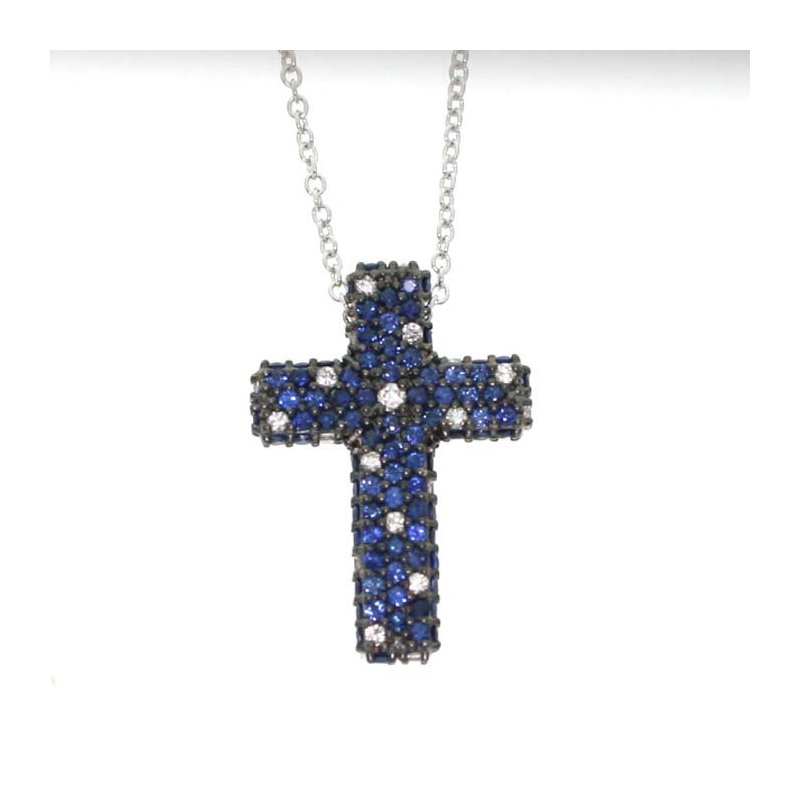 Salvini - Collierino Oro Bianco - Diamante/Zaffiro