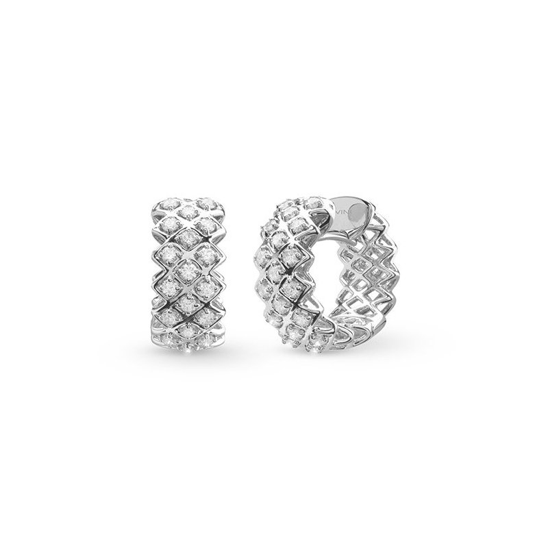 Salvini - Orecchini Intrecci S - Oro Bianco - Diamante