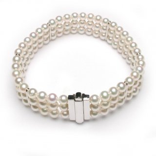 Salvini - Bracciale In Oro Bianco - Perle Giapponesi