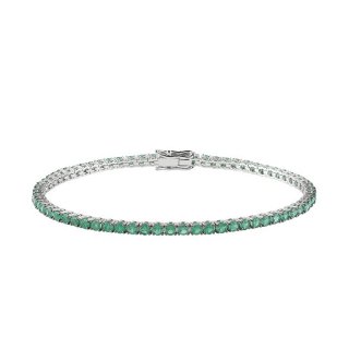 Salvini - Bracciale Tennis - Oro Bianco - Smeraldo
