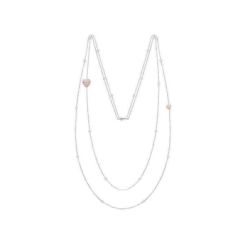 Salvini - Collana Minimal Sautoir - Oro Bianco/Rosa - Diamante