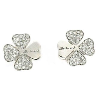 Salvini - Orecchini Quadrifoglio S - Oro Bianco - Diamante