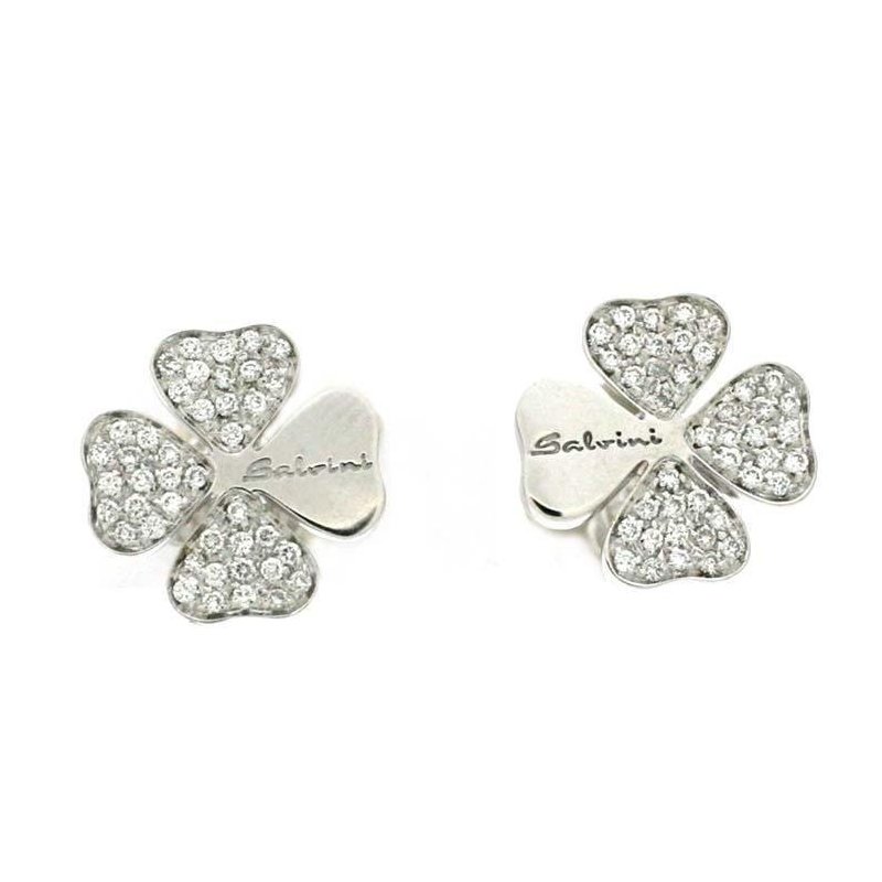 Salvini - Orecchini Quadrifoglio S - Oro Bianco - Diamante