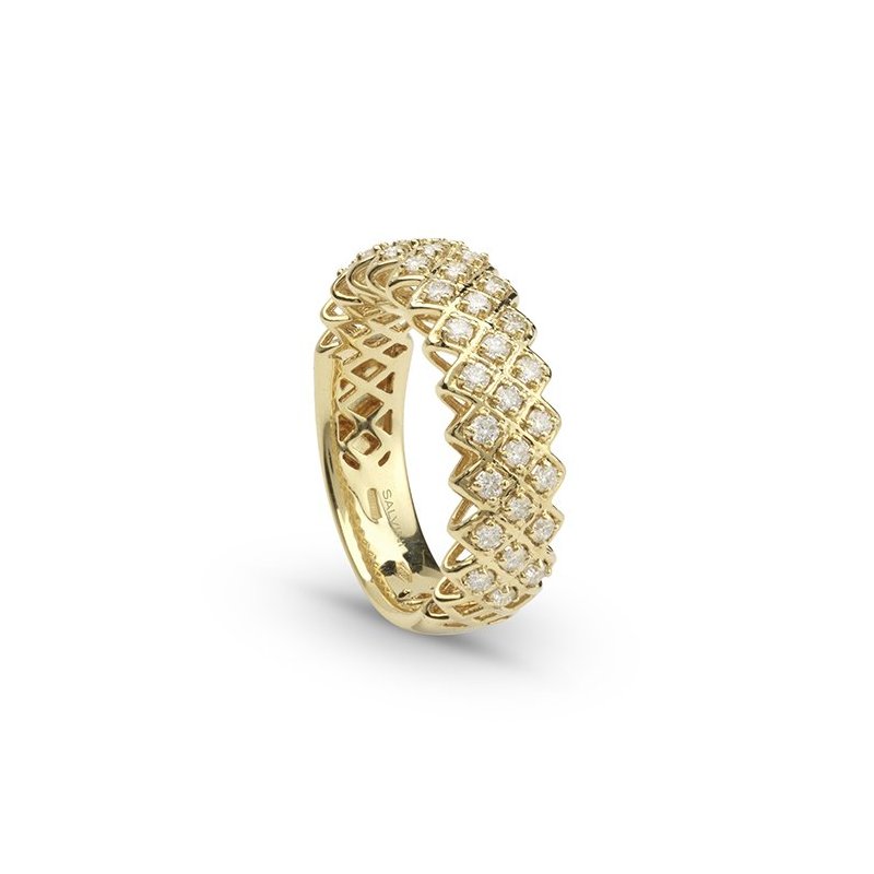 Salvini - Anello Intrecci S - Oro Giallo - Diamante