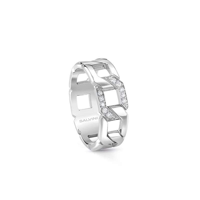 Salvini - Anello In Oro Bianco - Diamante Rotondo
