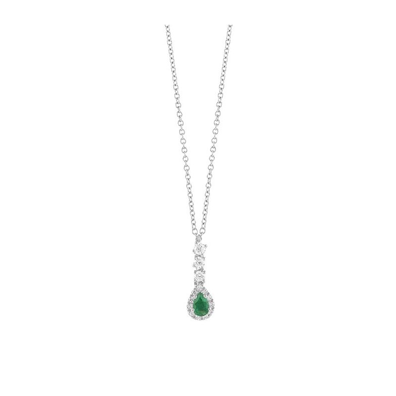 Salvini - Collana In Oro Bianco - Diamante/Smeraldo