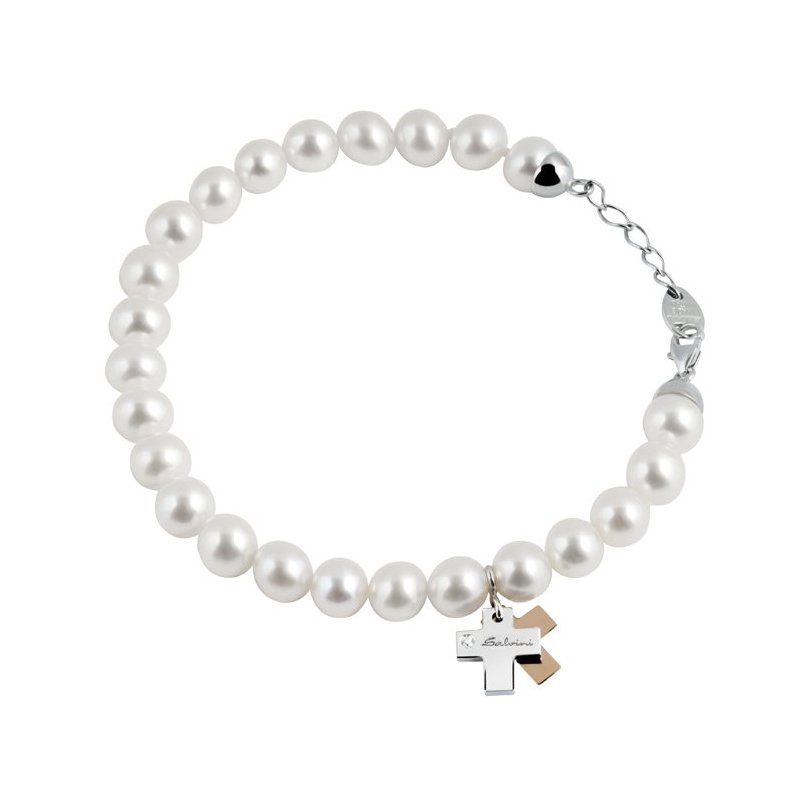 Salvini - Bracciale Minimal - Oro Bianco/Rosa - Diamante