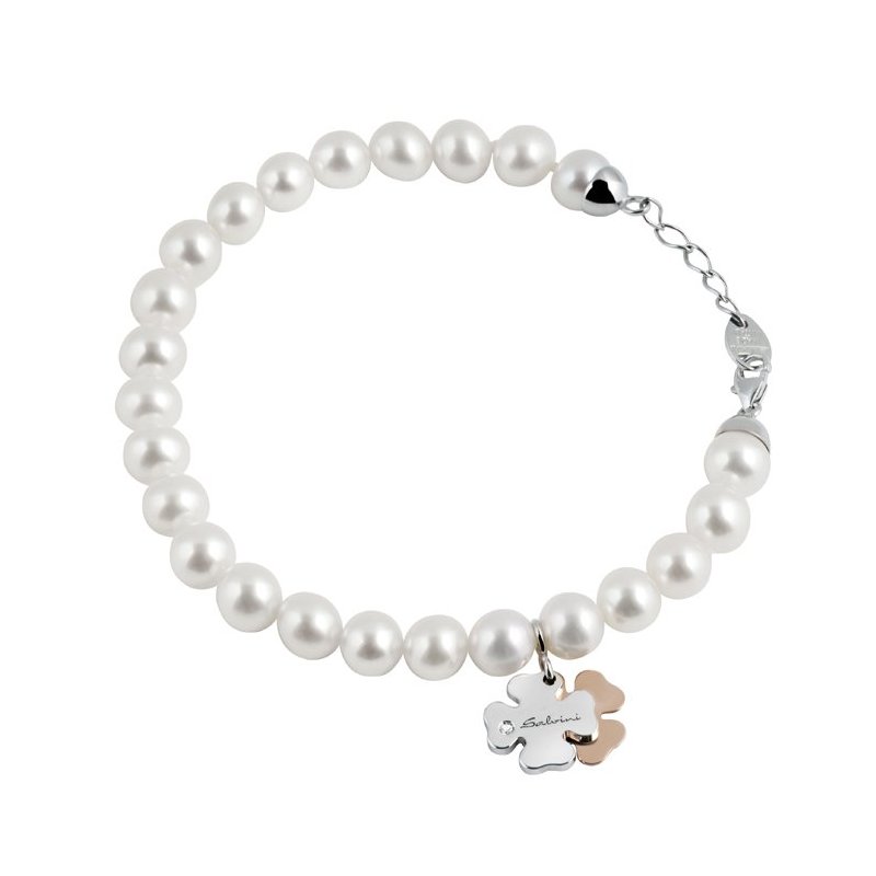 Salvini - Bracciale Minimal - Oro Bianco/Rosa