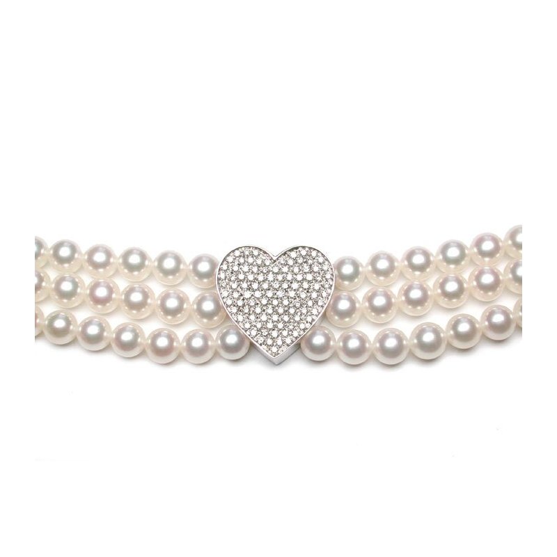 Salvini - Collana I Cuori - Oro Bianco - Diamante