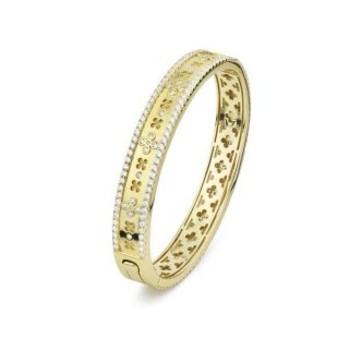 Boccadamo - Bracciale Rigido - Oro Giallo - Floreale