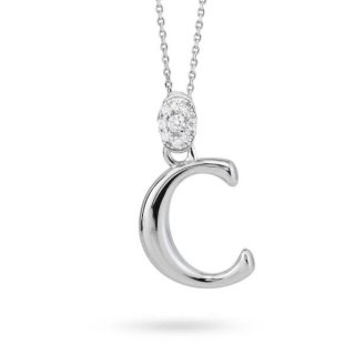 Boccadamo - Collana Argento - Lettera C - Zirconi