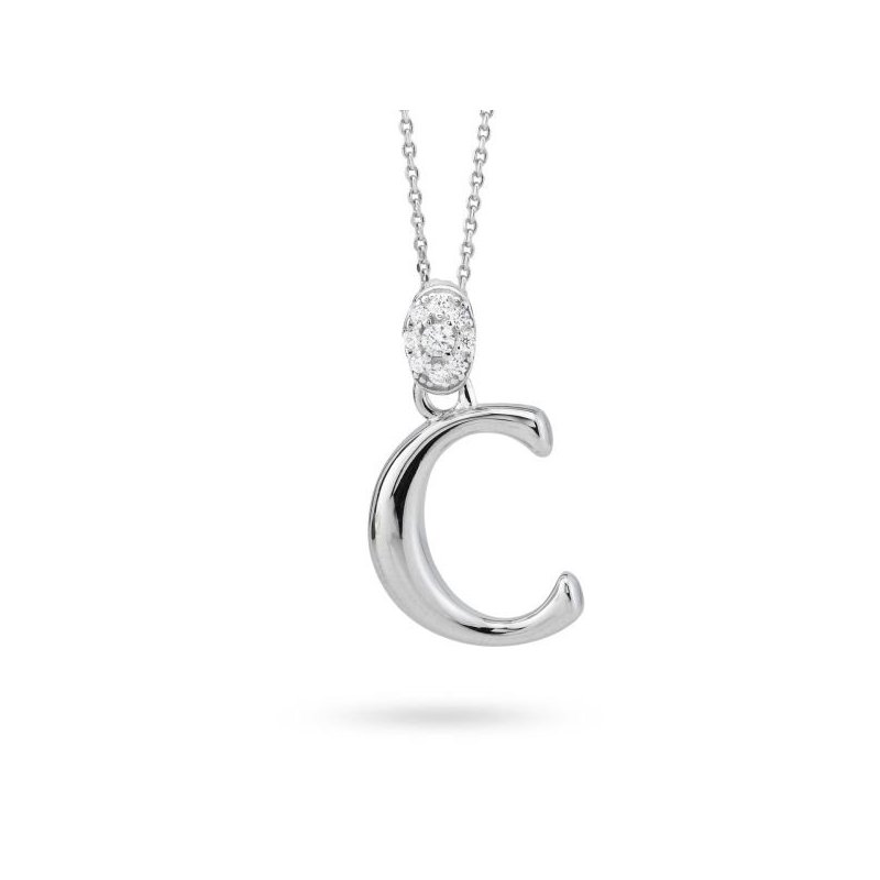 Boccadamo - Collana Argento - Lettera C - Zirconi