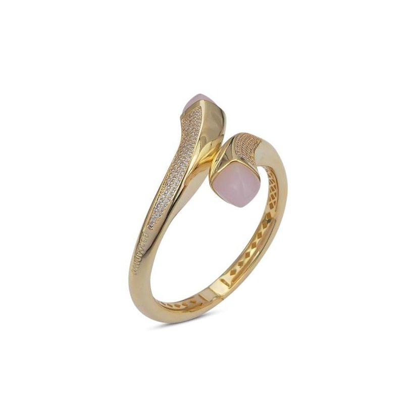 Boccadamo - Bracciale Contrariè - Placcato Rosa - Cristalli