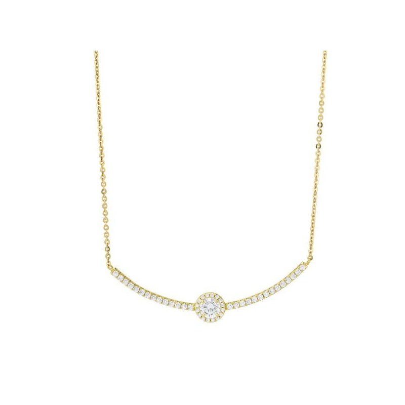 Boccadamo - Collana Oro Giallo - Cristallo Bianco
