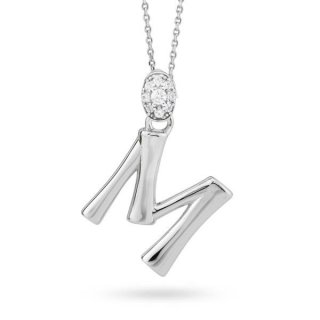 Boccadamo - Collana Lettera M - Argento - Zirconi