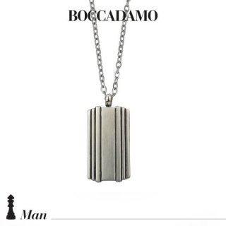 Boccadamo - Collana Con Piastrina Scanalata - Acciaio - Pvd