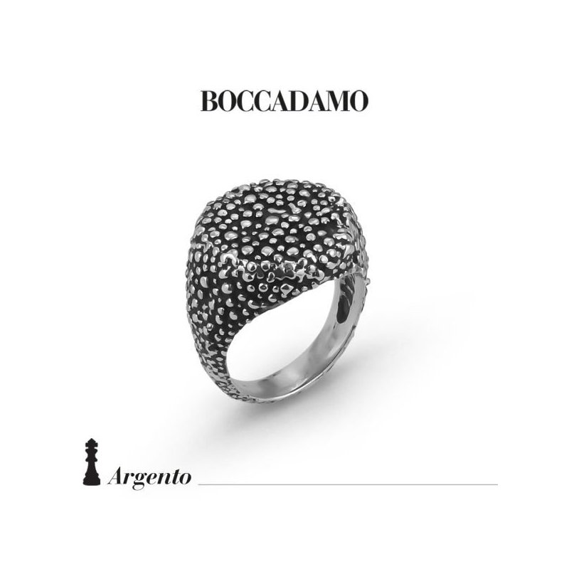 Boccadamo - Anello Sigillo - Argento 925 - Pallinato