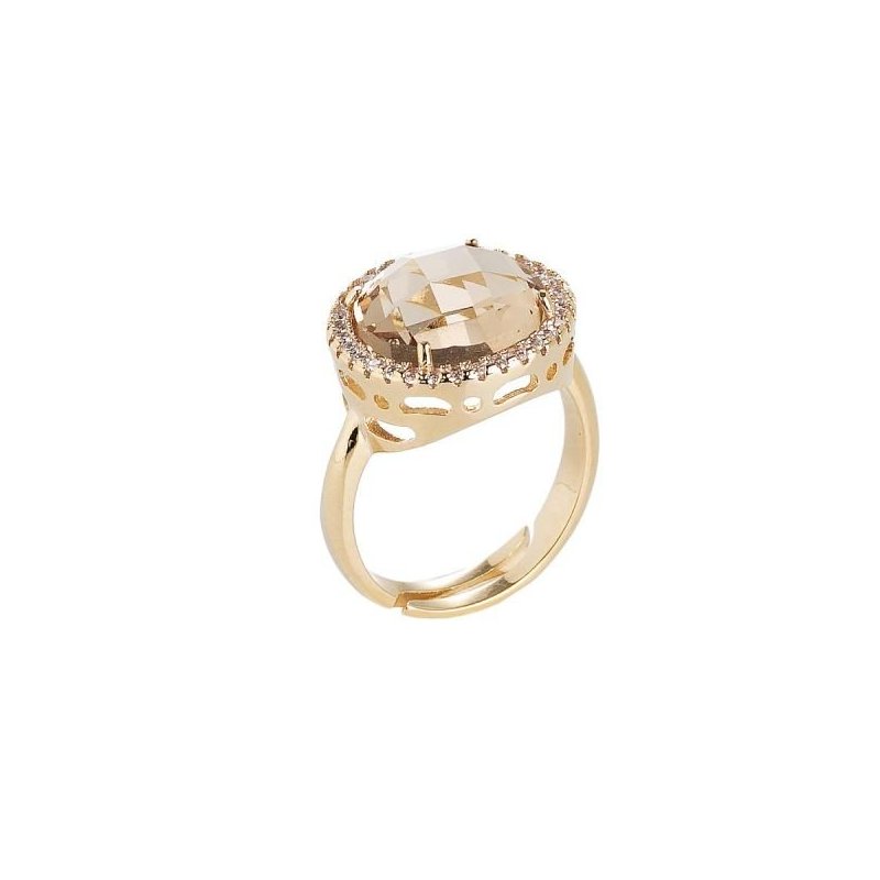 Boccadamo - Anello Cristallo Champagne - Elegante