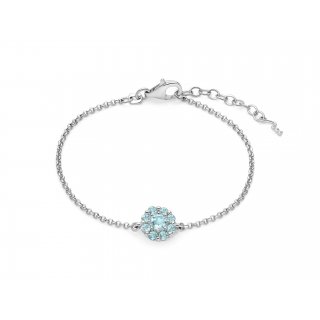 Bracciale In Argento E Gemma Del Cielo A Fiore