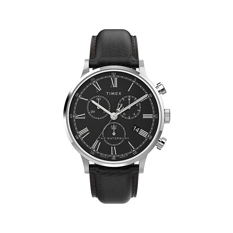 Timex - Orologio Waterbury Classic - Pelle - Nero