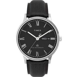 Timex - Orologio Uomo Waterbury Classic - Pelle Nera - 40Mm