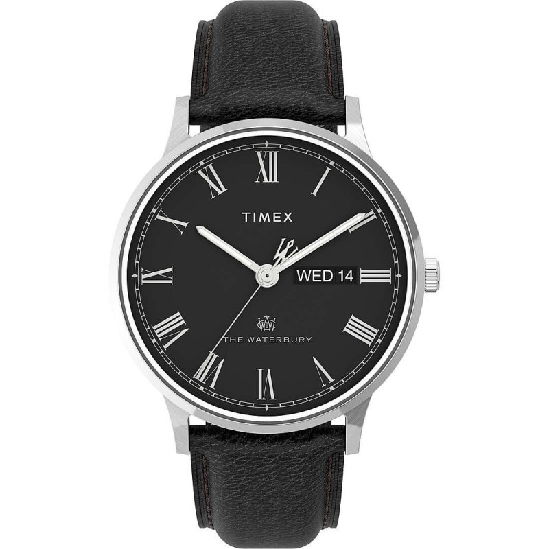 Timex - Orologio Uomo Waterbury Classic - Pelle Nera - 40Mm