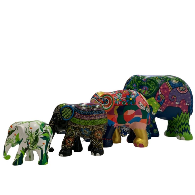 Onlylux - Scultura Elefante King - Resina Dipinta A Mano