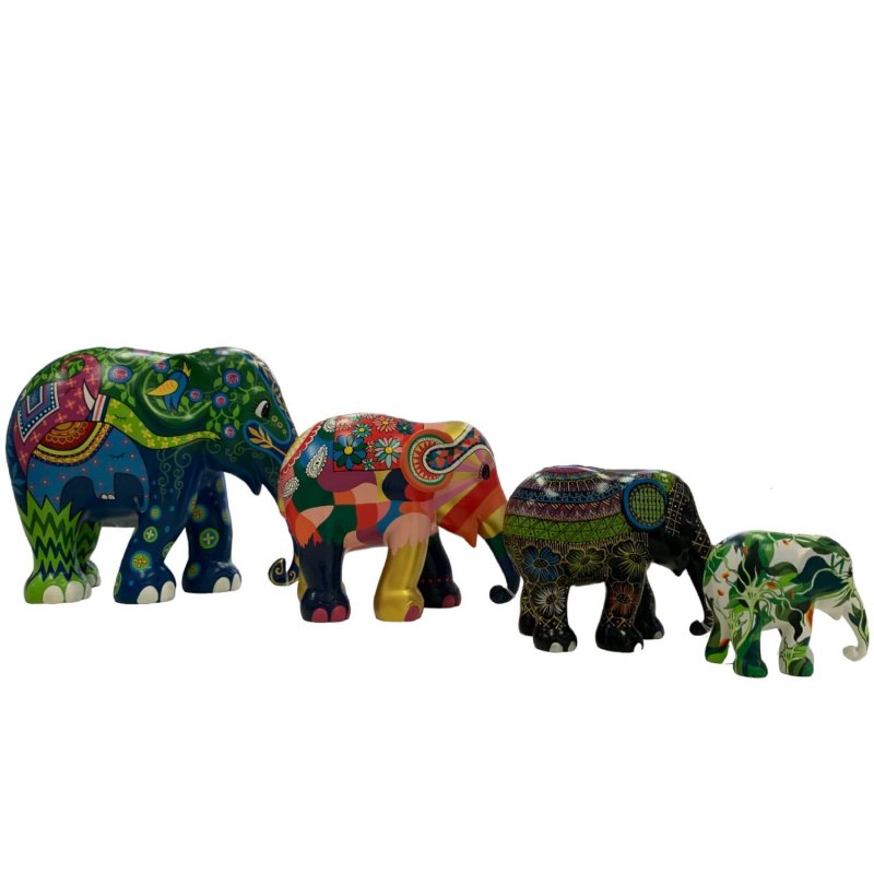 Onlylux - Scultura Elefante King - Resina Dipinta A Mano