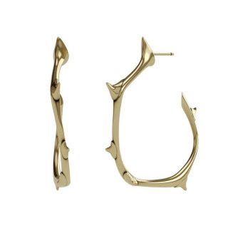 Orecchini John Richmond Cerchio Semiaperto Bronzo Dorato Jrte05By