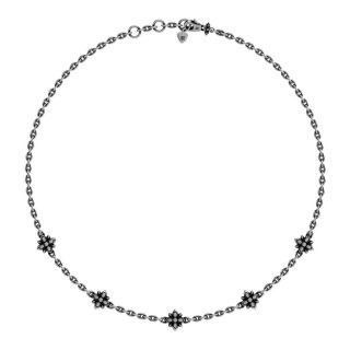 Collana girocollo in bronzo con decorazioni floreali JRSN03BW
